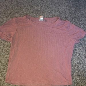 cropped pink stretchy medium top
